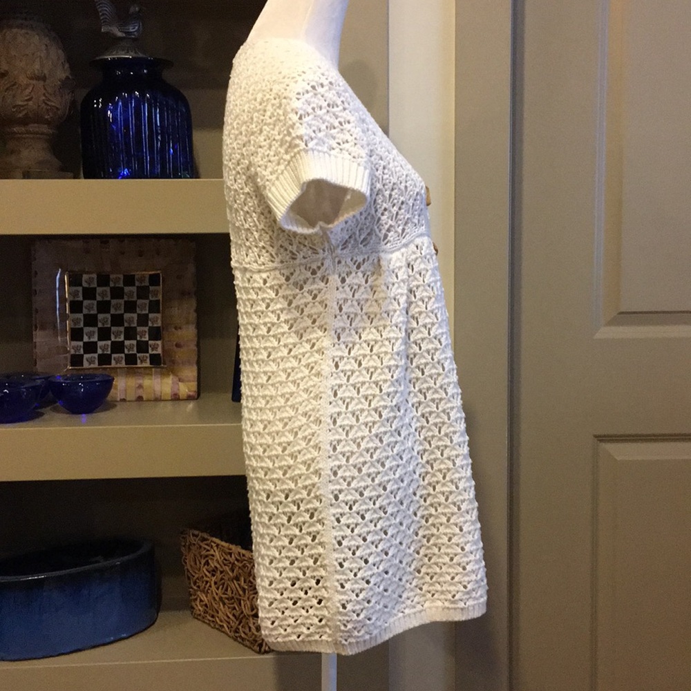 Free People Cool Cream Crocheted Layering Tunic - Picture 3 of 6